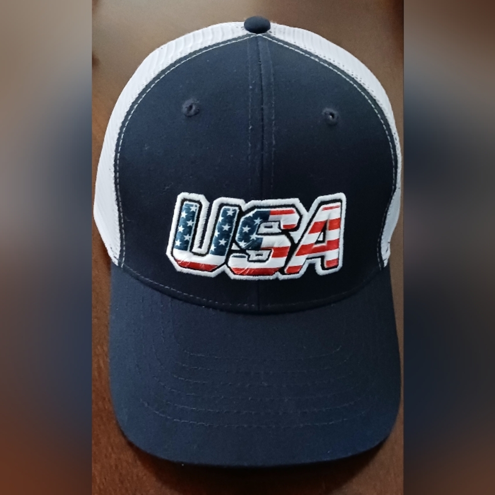 USA Men's Hat, Adjustable Sizing